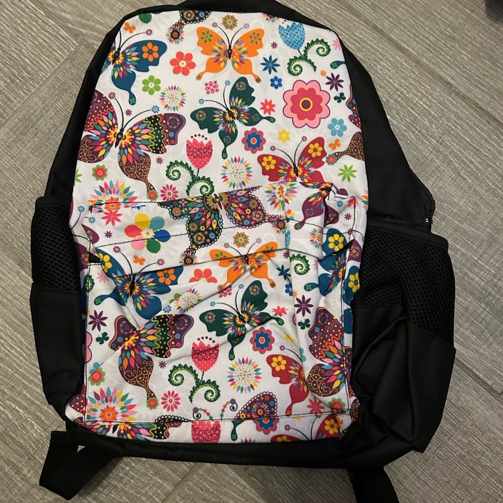 Colorful Butterfly Print Backpack - Picture 1 of 2